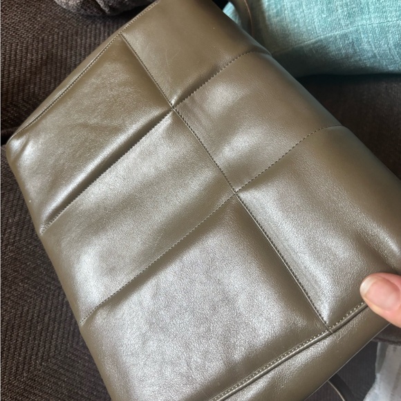 DeMellier Olive Green Leather Crossbody with Gold Hardware - Picture 6 of 8